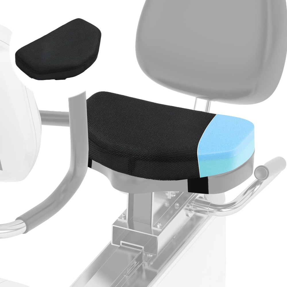MABOZOO Exercise Bike Seat Cushion, Comfort Recumbent Cushion Black