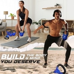 Effortless Control – 15 LB Vinyl Coated Cast Iron Kettlebell for Fitness Gains