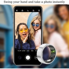 Smart Ring Health Tracker, IP65 Waterproof Monitor for Heart Rate & Fitness .