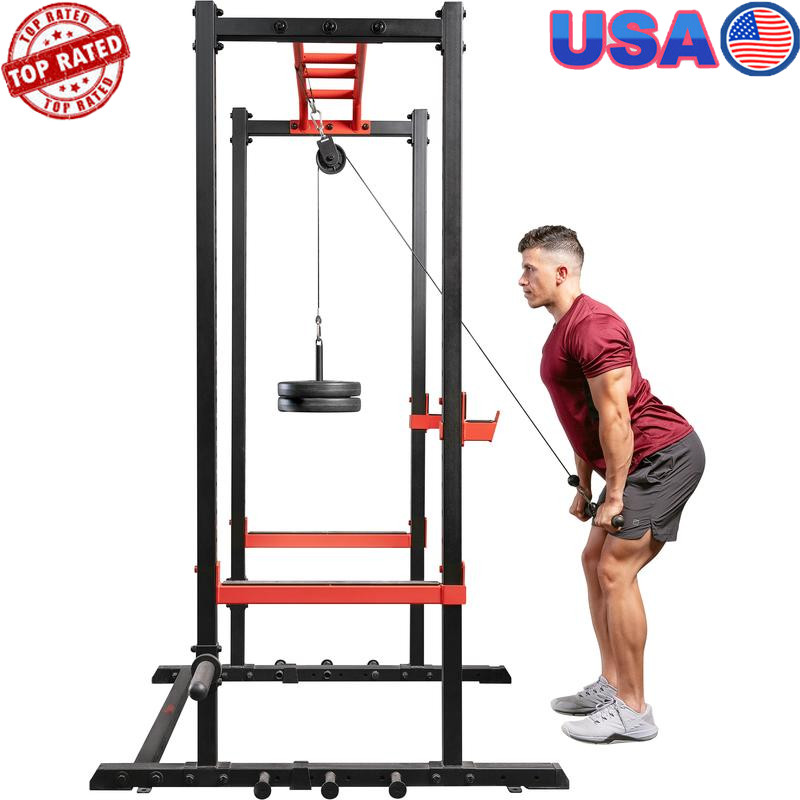 Lat Pull Down Attachment Power Rack Exercise Equipment Strength Training Gym New