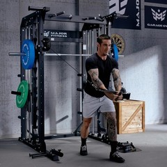 All-In-One B52 Standard Home Gym Smith Machine with Power Rack Cable Dual Pulley