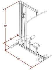 DF910- Lat/Row Machine by Deltech Fitness