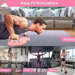 Portable Home Gym System with Multifunction Push Up Board and Accessories