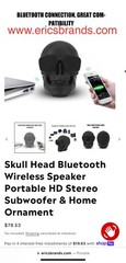 Black skull Wireless bluetooth speaker sub woofer