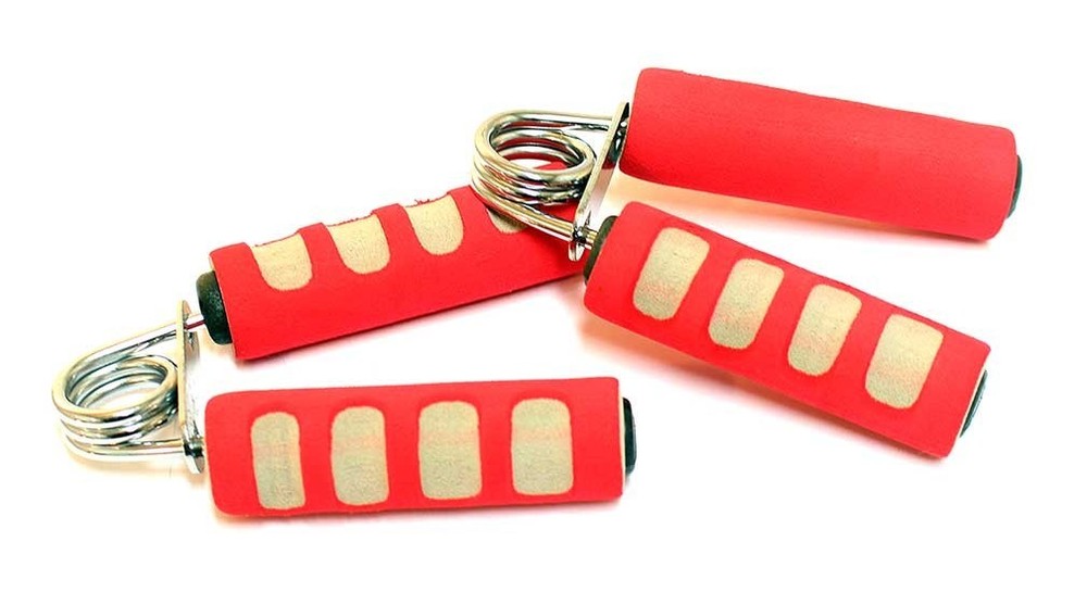 Defender 1 Pair Red Fitness Exercise Hand Grips Pro Work Out Equipment New