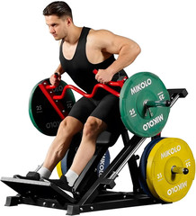 Mikolo Linear Row Machine, Back Workout Machine for Home Gym, Plate-Loaded Back