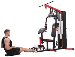 LX750 Multifunctional Full Home Gym System Workout Station with 122.5 Lbs Weight
