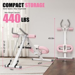 Papiblu Abdominal Trainers – Adjustable Ab Trainer Machine Foldable Abdominal