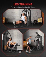 Ⓜ️Home Gym Machine, Multifunctional Workout Equipment with 150 Lbs Weight Stack