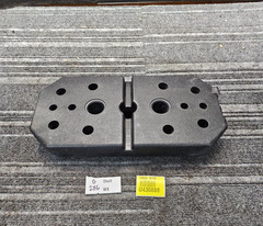 (QTY 4) Vinyl Rectangle Weight Plate 10 LBS EACH 14.5″ L x 7″ Stackable, Black