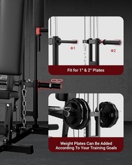 Multifunctional Home Gym Equipment Full Body Workout Station with Pulley System