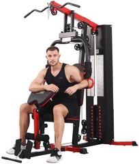 LX750 Multifunctional Full Home Gym System Workout Station with 122.5 Lbs Weight
