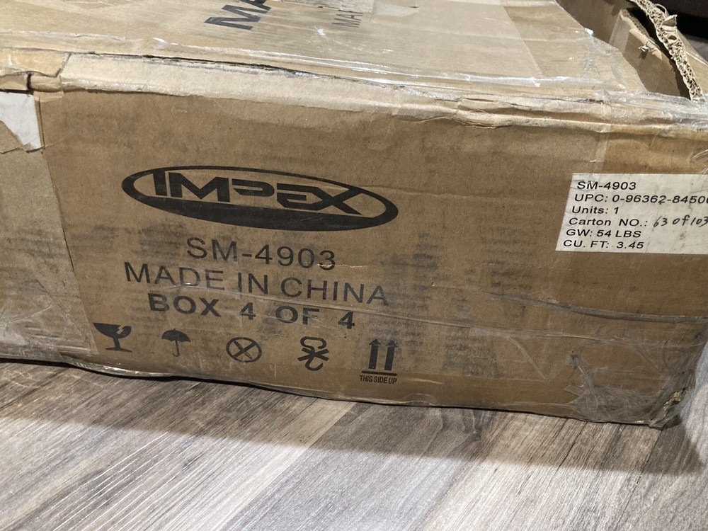 Marcy Pro Smith Cage Home Gym Box 4 of 4 Parts – SM-4903