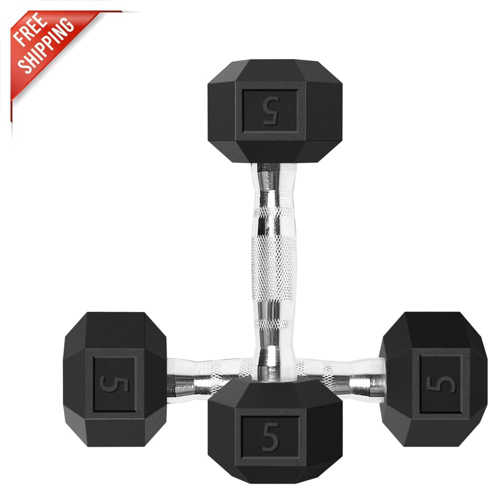 5 LB Hex Dumbbells Set – Non-Slip Grip for Enhanced Workout Experience
