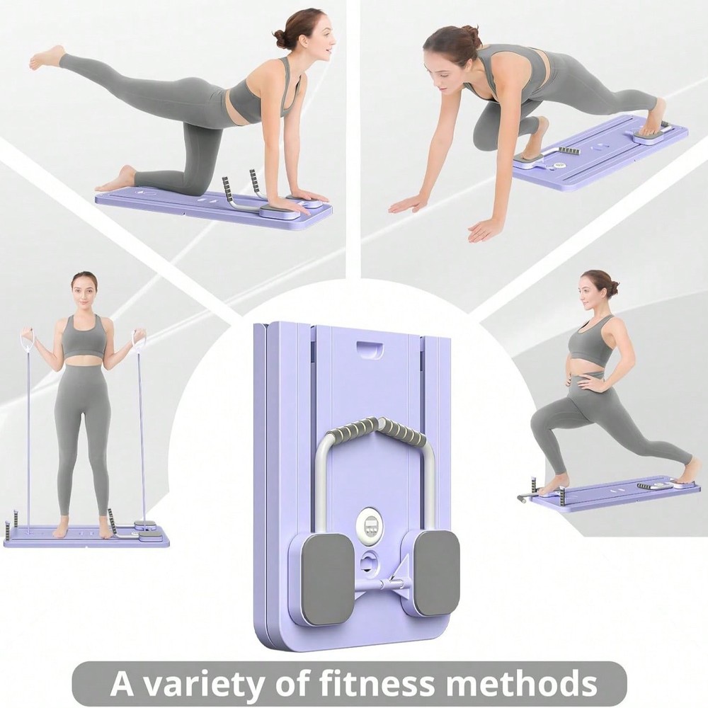 Multi-Functional Foldable Ab Exercise Board – Home Pilates Reformer with Time…