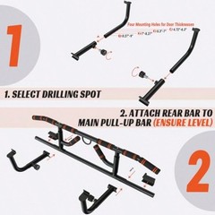 Sportneer Doorway Pull Up Bar – 440lbs Multi-Grip Folding Chin Up Bar