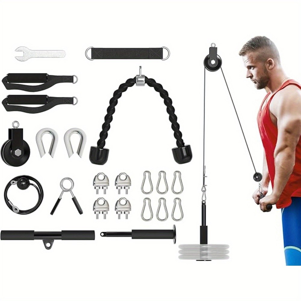 Pulley Weight System Gym,Home Fitness Equipment.Heavy Duty Material M7,M9 Buckle