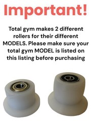 1-PACK – Total Gym Replacement Wheel / Roller for Models 1000, 1100, 1400, 1500