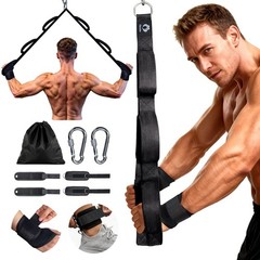 Tricep Rope Cable Attachment with 6 Anti-Slip Handles, Extra-Long Adjustable …