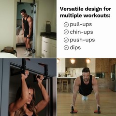 Jayflex CrossGrips Compact Pull Up Bar – Pull Up Bar Door Frame for Work from…