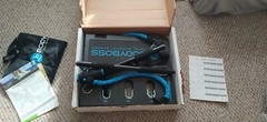 BodyBoss Home Gym 2.0 Full Portable Gym Home Workout Package Blue 2 Bands