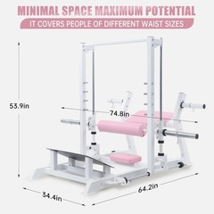 Hip Thrust Machine 770 LBS Plate Loaded Glute Bridge Exercise Equipment Home Gym