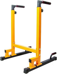Steel Frame Multi-Functional Home Gym Exercise Fitness Dip Stand Station with Ad