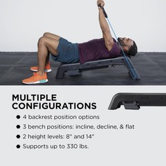 Power Systems Deck Step Bench & Weight Bench 70090 Aerobic Platform & Plyo Box