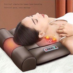Full Body Heated Massage Mat with 10 Vibration Nodes & Remote – Brown