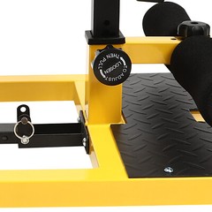 Adjustable Deep Sissy Squat Bench U-Shape Hip Thrust Sit-Up Station Yellow