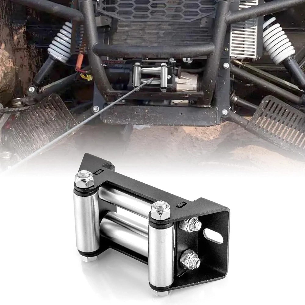 (124 MM) 4-Way Winch Roller Fairlead Bolt Centers fit 2000-3500 LBs 4 7/8″