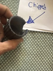 DAMAGED Total Gym Elite Rubber End Caps Black (2 Have Screws To Secure Them)