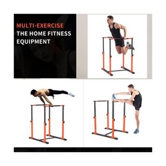 Dip Bar Station Functional Fitness Workout Dip bar 3 Level Adjustable Height …