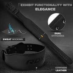 RDX Weight Lifting Belt Gym Fitness, L Fits 28 to 32 Inches, Black 4 Inch