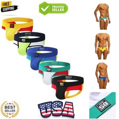 Men’s Jockstraps Athletic Supporters 5-Pack Ultra Soft Daily Sports Underwear