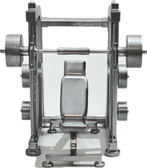 Mini Gym Set 4 Peice Smith Machine Weight Rack Dumbbell Rack Doll House Toys