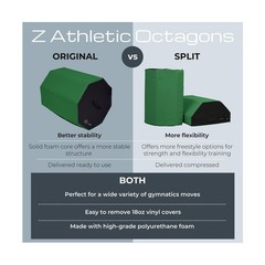 Z Athletic Octagon Mat for Gymnastics Green and Black