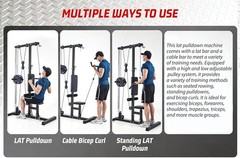 Multifunctional Home Gym Equipment Workout Station with Pulley System Adjustable