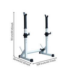 Adjustable Squat Rack Stable & Sturdy Bench Press Stand Heavy Duty