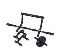 Fila Home Gym Kit Workout Pull-up Pull Up Bar Pullup Ab Wheel Push Up Handles