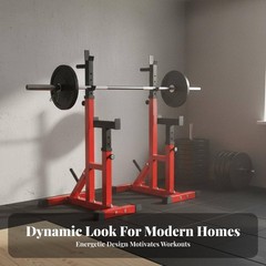 Adjustable Squat Rack Heavy Duty Multi-function Bench Press Stand Stable Steel