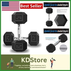 Black Hex 12 LB Dumbbell Pair | Perfect for Weight Loss & Strength Building