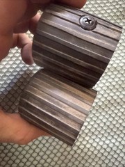 DAMAGED Total Gym Elite Rubber End Caps Black (2 Have Screws To Secure Them)