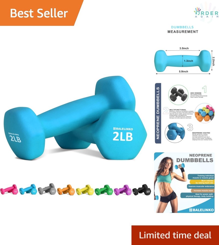 Home Gym Equipment Weights Set Cast Iron Neoprene Dumbbells for Strength Yoga