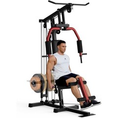 Home Gym Machine with Leg Press & Cable, 300LBS Capacity for Full Body Workout