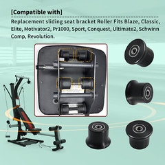 4 quantity Fits Bowflex Rolling seat trolley wheels for PR1000, Sport, Conquest
