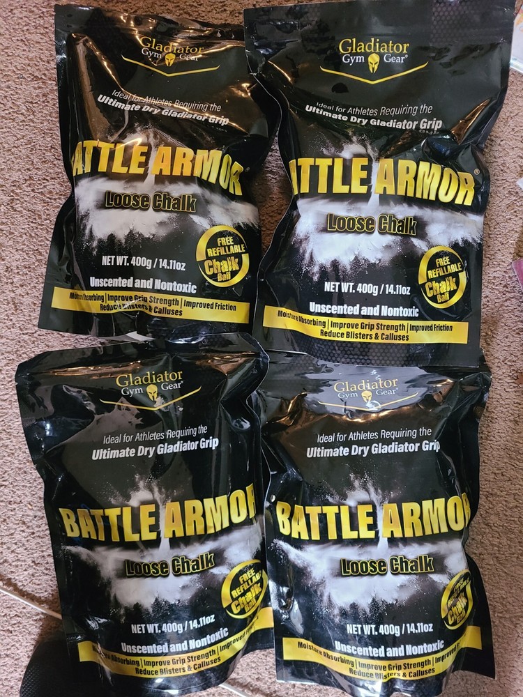 ✅️4 Lot Gladiator Gym Gear Battle Armor Loose Chalk Non-toxic