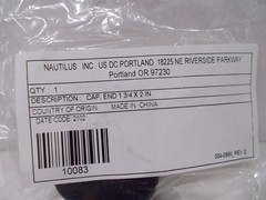 Set of 4 Bowflex Ultimate Two End Caps Black 1 3/4″x 2″ 10083 New in Package