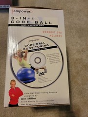 Empower Core Ball with DVD, 65 cm, Blue 3- In 1 Workout Exercise Ab