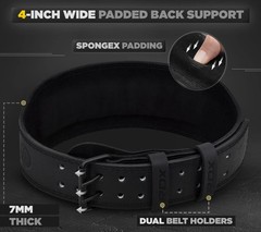 RDX Weight Lifting Belt Gym Fitness, L Fits 28 to 32 Inches, Black 4 Inch